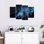 Forest Night Sky - ensemble de 4 toiles tendues