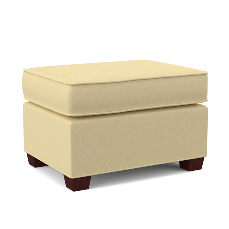 Finn 26" Wide Rectangle Standard Ottoman, Empire Mahogany, Dillon Buff