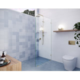 Vela 34 in. x 78 in. Fully Frameless Single Fixed Shower Panel
