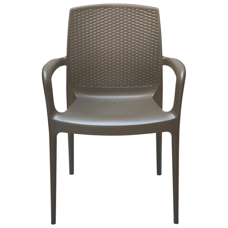 Fauteuil de patio empilable Kymberley, Gris