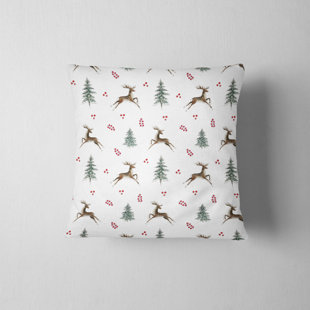 Reindeer Holiday Pillow Cover