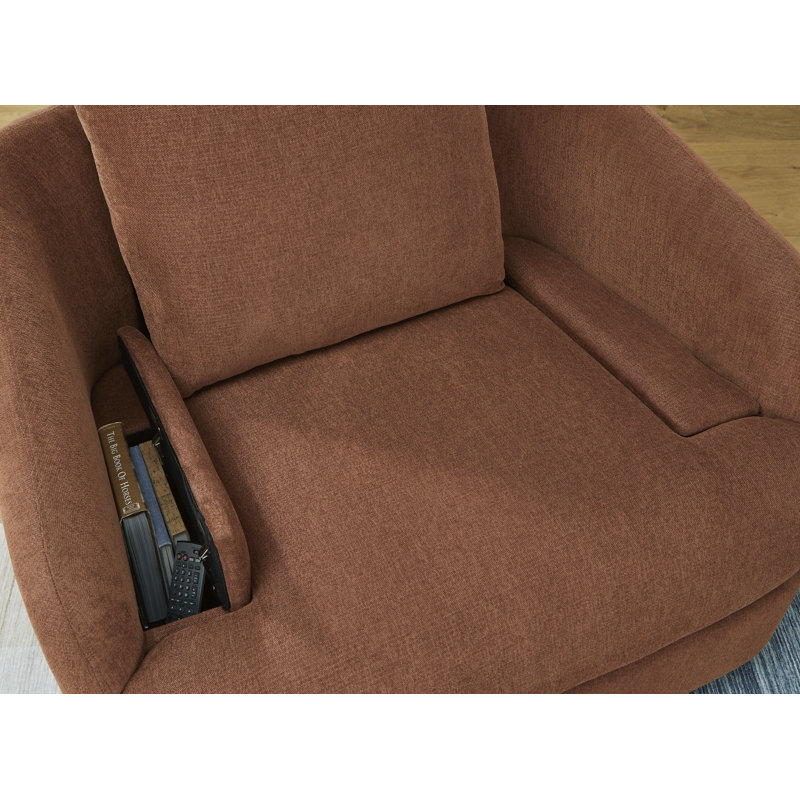 Samedi Swivel Glider Recliner, Orange
