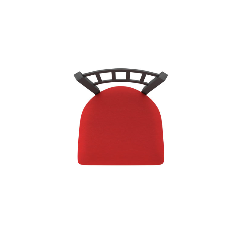Tabouret pivotant XL 810 Contessa, Étain, Vinyle - rouge Canter, Très haut (assise de 36 po de hauteur)