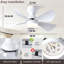 Ventilateur de plafond encastré avec lumière et télécommande / app-856862585-1008048964