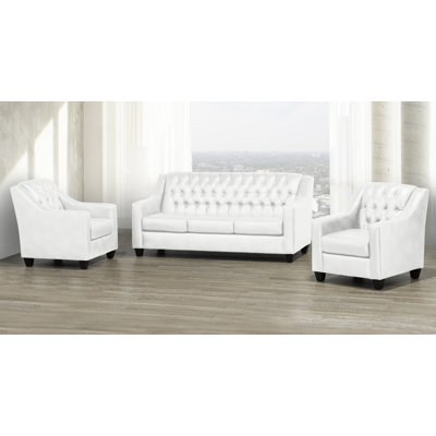Debolt 3 Piece Genuine Leather Living Room Set by Darby Home Co