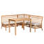 Bali & Pari Camica Modern Bohemian Honey Rattan 4-Piece Dining Nook Set