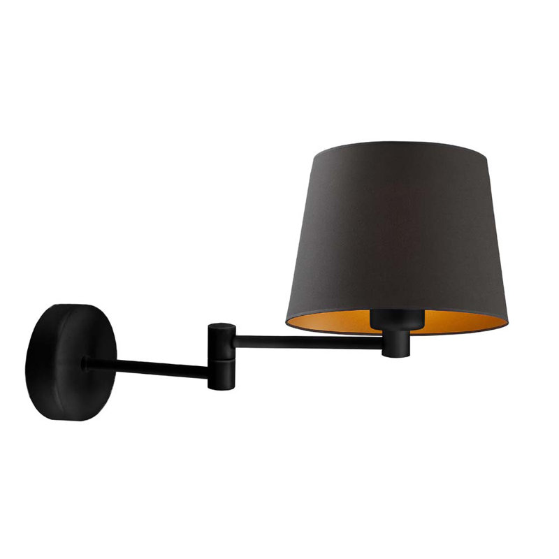 Surratt Steel Swing Arm Sconce, Black, Black