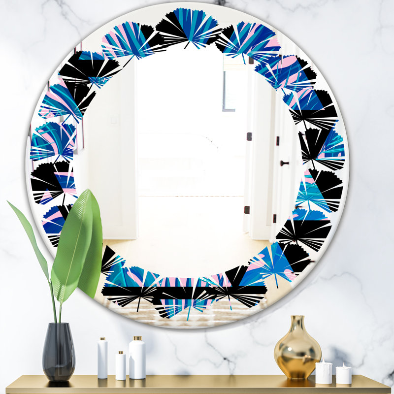 Miroir mural Coastal, H 23,6 po x l 23,6 po, Leaves Dynamics I