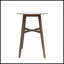 Table de bar ronde en bois Mid-Century-313276401