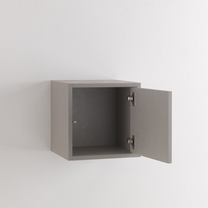 Bernice Square Cube Shelf with Adjustable Shelves, Light Grey