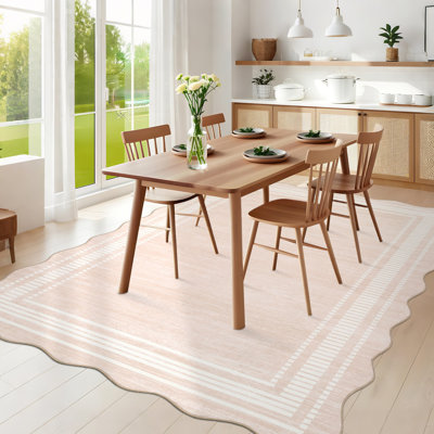 Tapis festonné lavable pour salon Moderne tapis abstrait antidérapant pour salle à manger Bureau à domicile Chambre à coucher