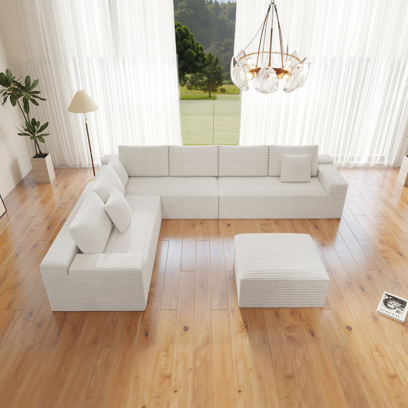 Canapé modulaire modulaire 4 pièces Roomfitter, H 25,6 po x l 137,8 po x P 104,3 po