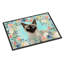 Fleurs de printemps siamois 36 po x 24 po tapis de porte extérieur antidérapant Whittemore