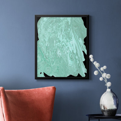 Teal Cascade II Premium Framed Canvas - Ready to Hang