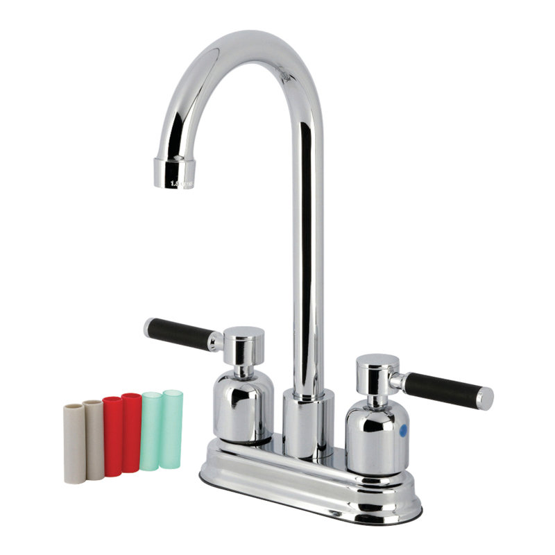 Kingston Brass Kaiser Two-Handle 2-Hole Deck Mount Bar Faucet