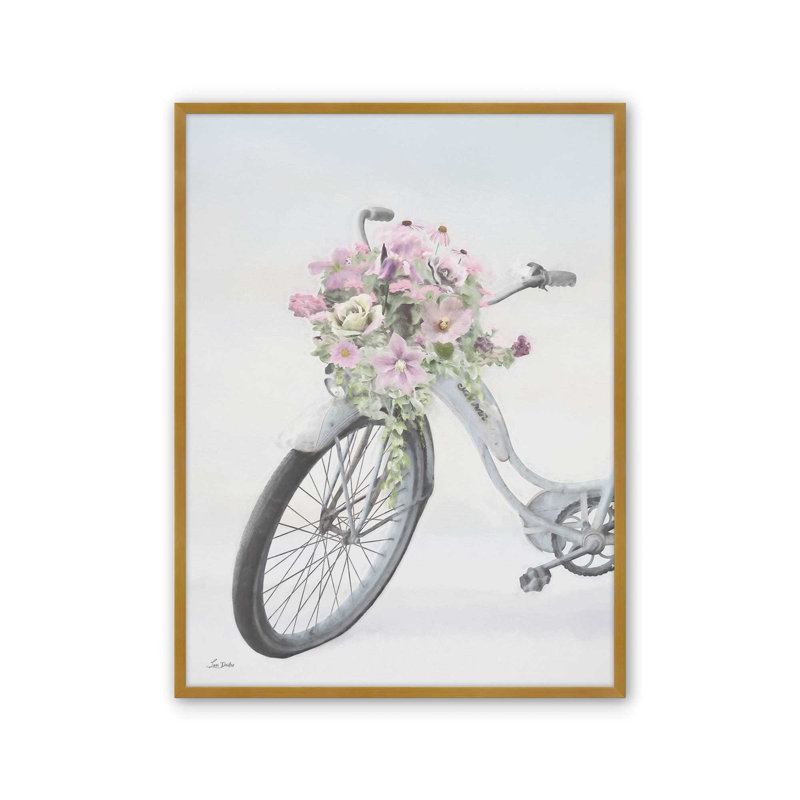 «Full of Flowers» par Lori Deiter, reproduction d'art, L 36 x H 48, Impression encadrée, Or