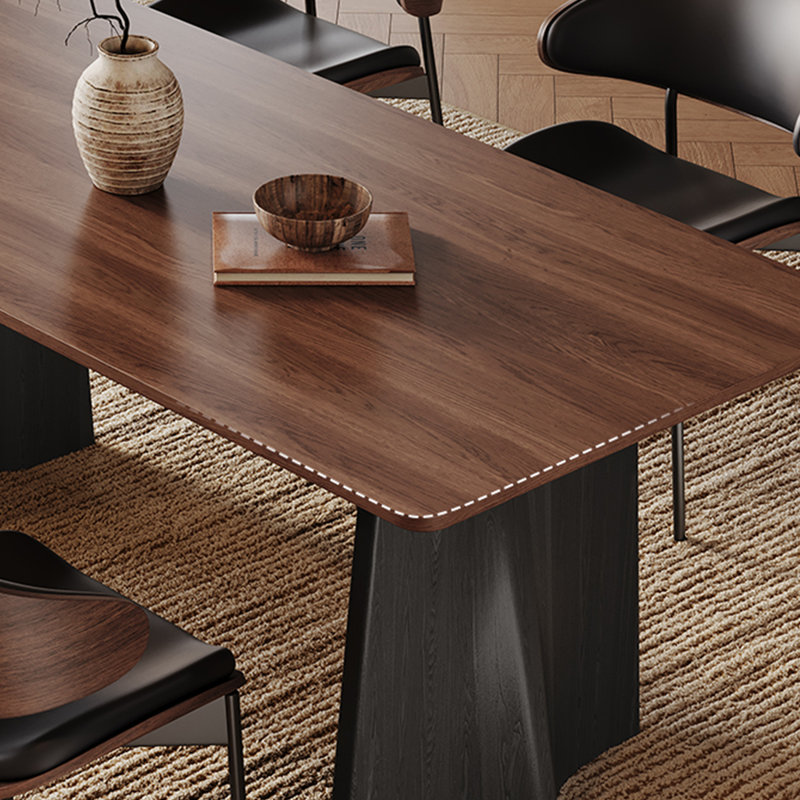 Table de salle à manger en bois massif rétro français., H 29,53 po x L 55,12 po x l 31,5 po