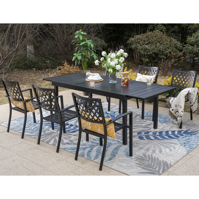 Tyringham 6 - Person Patio Dining Set with Rectangular Table