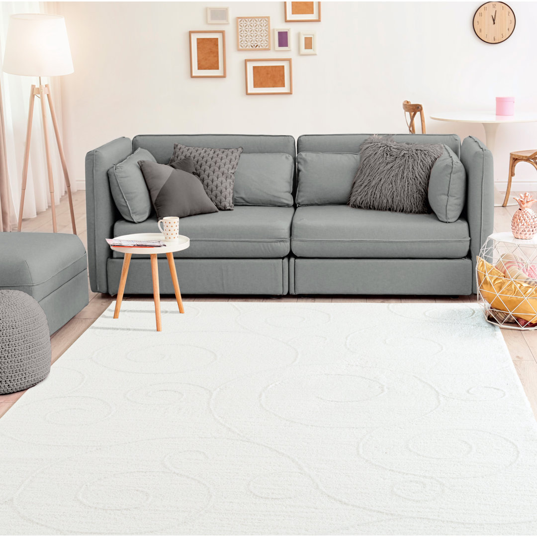 Hilley Abstract White Area Rug Winston Porter Rug 