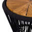 Élégante table d'appoint d'extérieur en bois d'acacia, corde et fer, résistante aux intempéries pour patio, terrasse, jardin, balcon, style minimaliste moderne