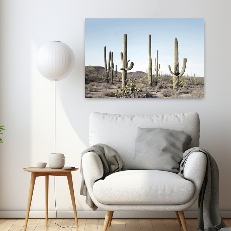 Cactus Land, art mural contemporain, 24" H x 36" W