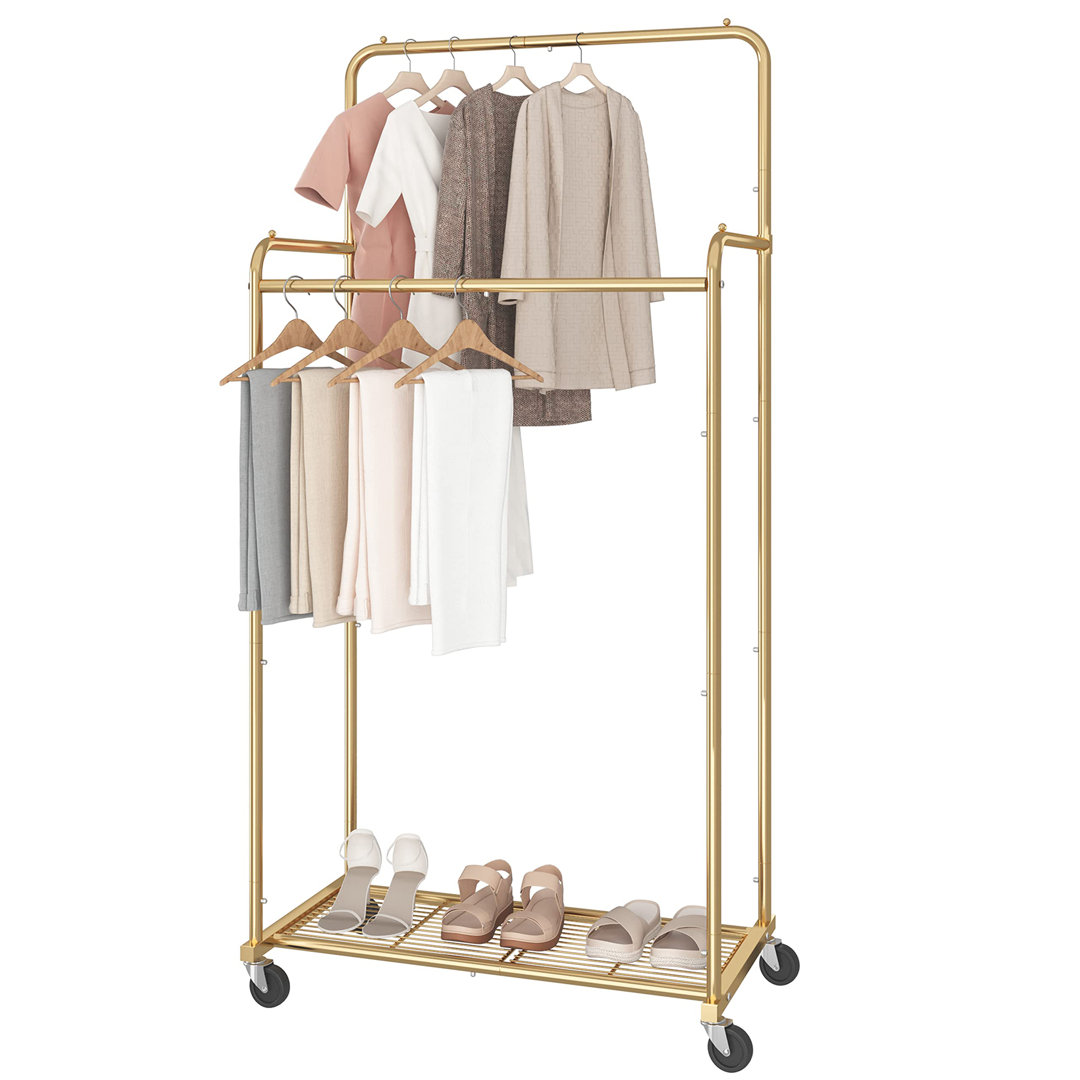 Ghena Rolling Clothing Rack Mercer41 
