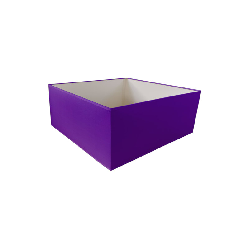 Silk Rectangle Lamp Shade ( Uno ), 27cm H x 45cm W x 45cm D, Violet
