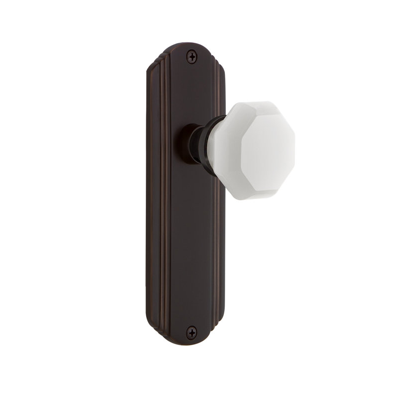 Deco Plate with Waldorf White Milk Knob, Timeless Bronze