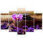 Orchid Zen Spa Stones - 5 Piece No Frame Print on Canvas