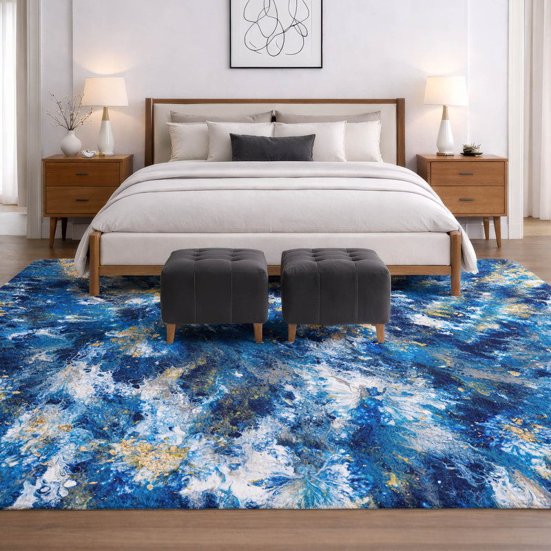 Premium Machine Washable Dream Shag ADS62 Abstract Rug, 8' x 10'