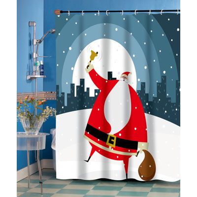 Santa In The City Shower Curtain