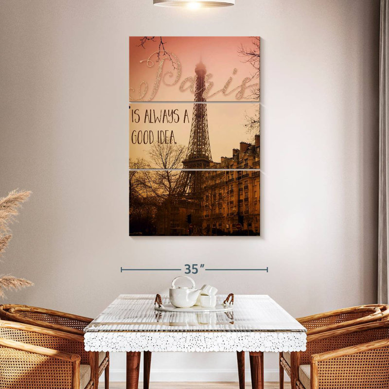 Tergel Paris Is Always A Good Idea, 50" H x 32" W