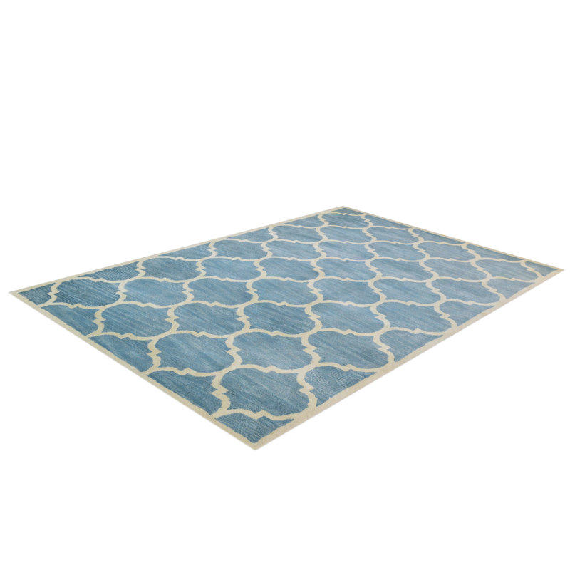Florida Geometric Wool Hand Woven Area Rug, Rectangle 153 x 244cm