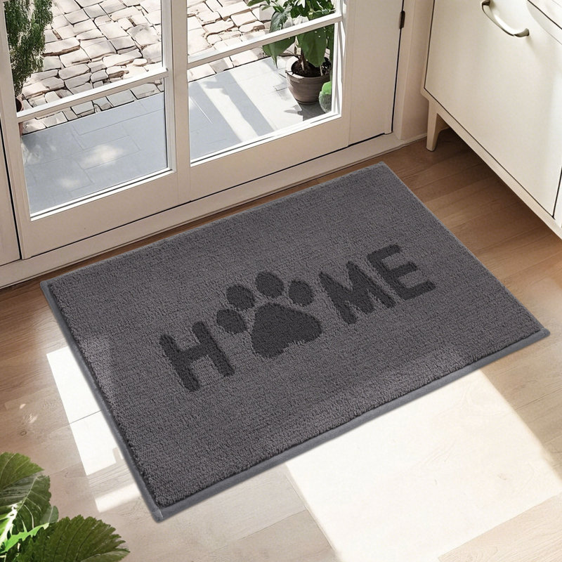 Non-slip Indoor Doormat, 20'' W x 32'' L, Gray