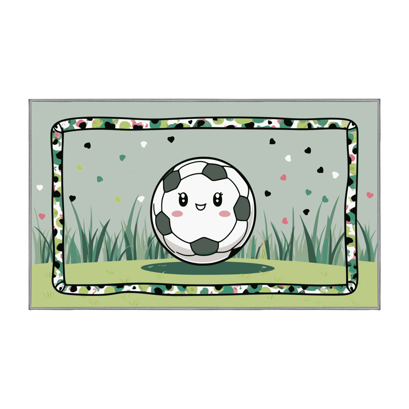 Tapis de football pour enfants Zoomie, Rectangulaire 8 pi x 12 pi