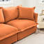 Orange avec rembourrage en coton confortable, chenille respirante et éponge douce, cascade, housses amovibles, pratique