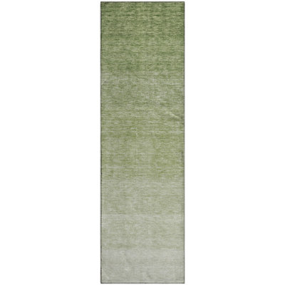 Premium Machine Washable Prisco Green Rug