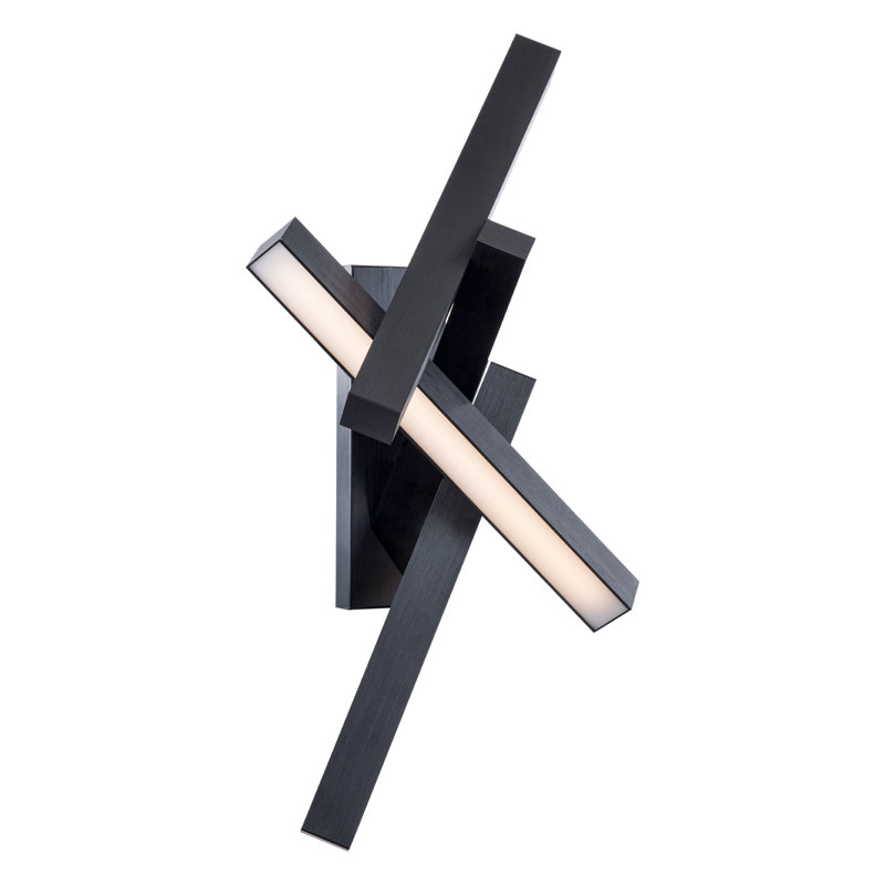 Plafonnier encastré à 4 lumières DEL à intensité variable Chaos, Noir