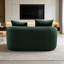 Canapé incurvé 65,35 po avec coussins à ressorts ensachés pour siège moelleux, petit canapé avec 3 coussins décoratifs, sans assemblage, vert foncé-1711929848