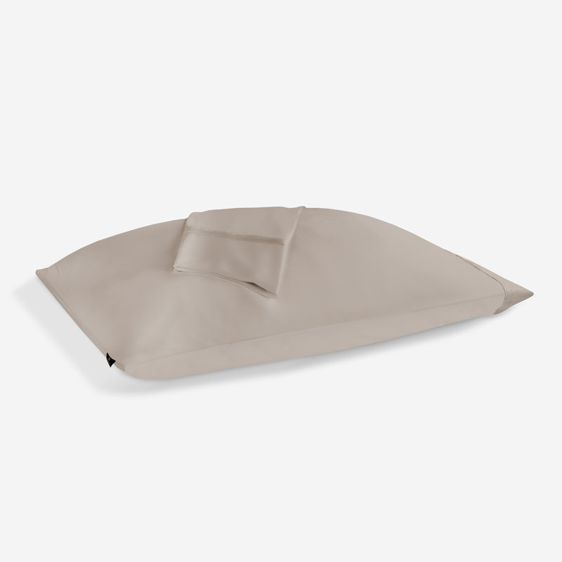 King Size Beige Moisture-Wicking Pillowcase Set