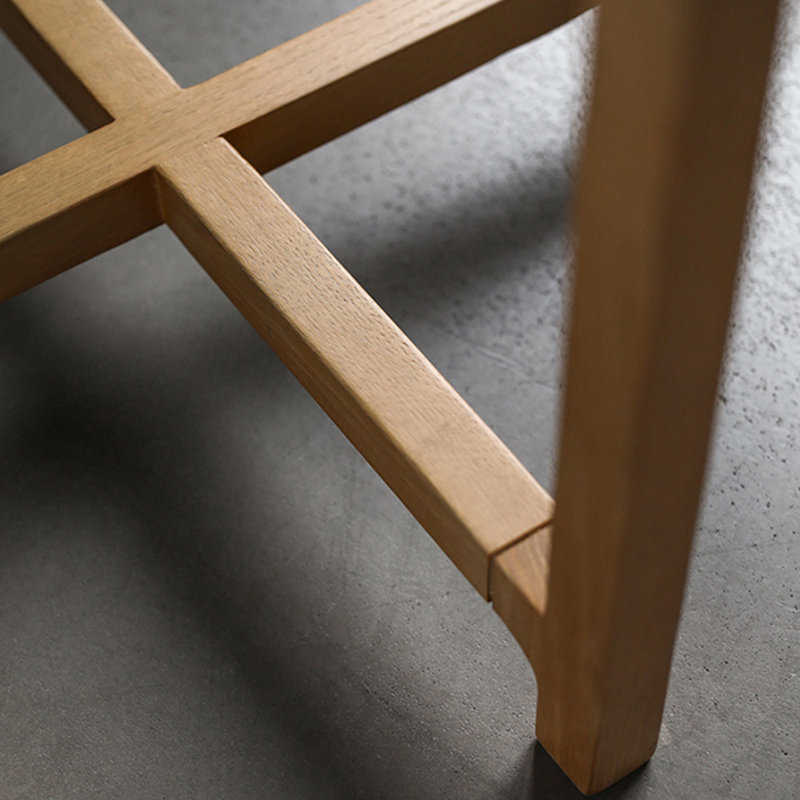 Table basse irrégulière en bois massif, Blanc / Blanc, Brun