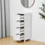 Armoire de rangement autoportante blanche avec tiroirs - compacte et pratique