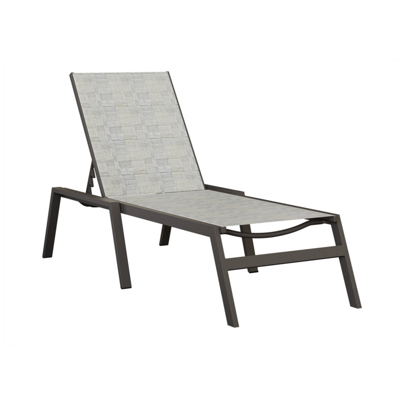 Chaise longue sans accoudoirs Colella Graphite Speckle, Argent argent, Graphite moucheté