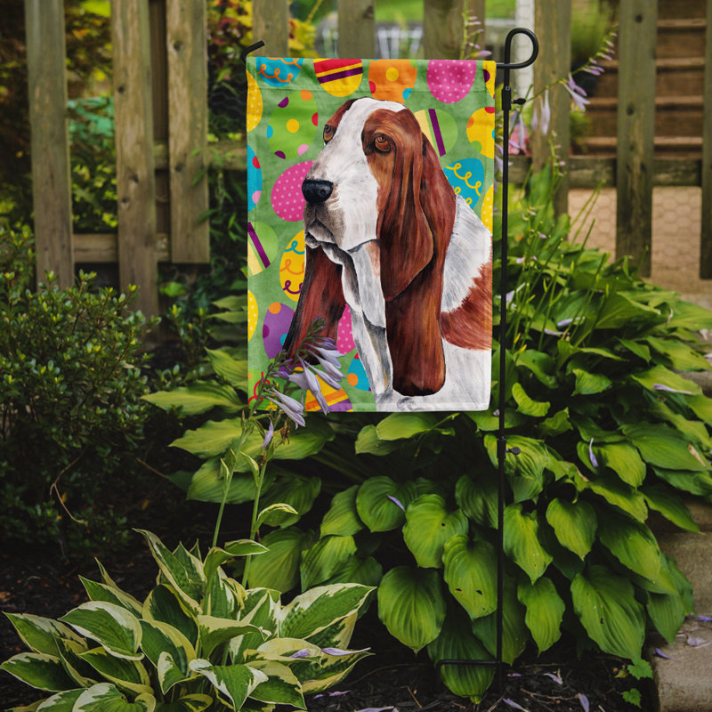 Drapeau de jardin Atara, Basset hound (brun et blanc)