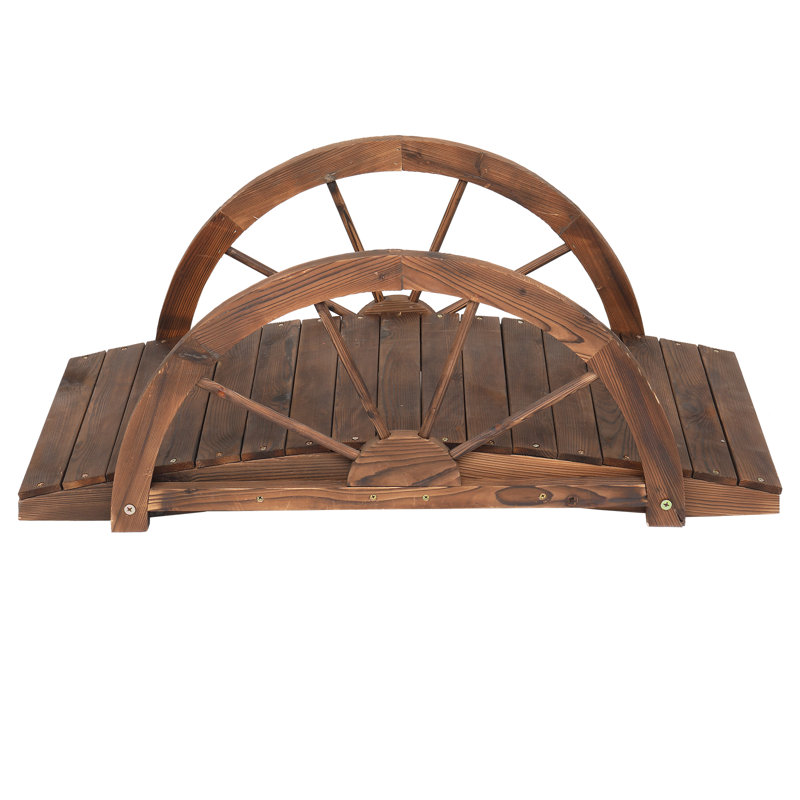 Half-Wheel Style Railing Garden Bridge