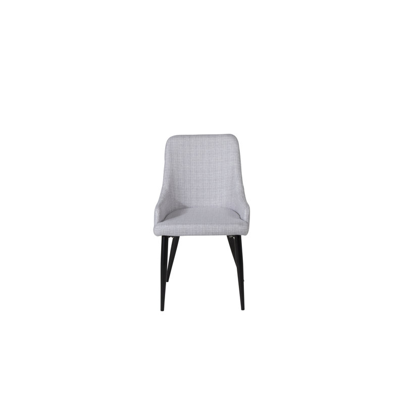 Anjalika 47cm H Polyester Blend Upholstered Side Chair, Black, Grey