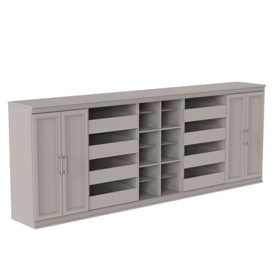 Système de rangement modulaire en bois à 18 tablettes l 106,97 po