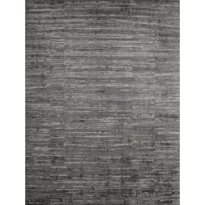 Abstract Area Rug in Ivory/Charcoal