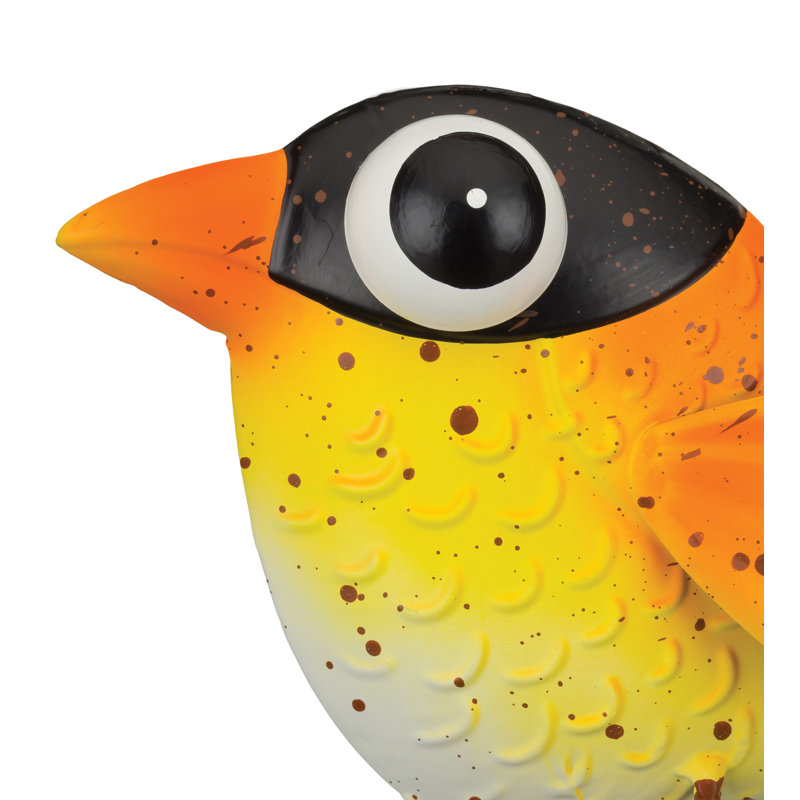 Décoration d'oiseaux 9 po - pinson doré