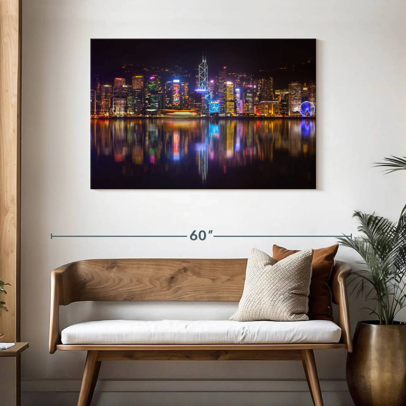Réflexion de Sirci à Hong-kong, H 30 po x l 45 po